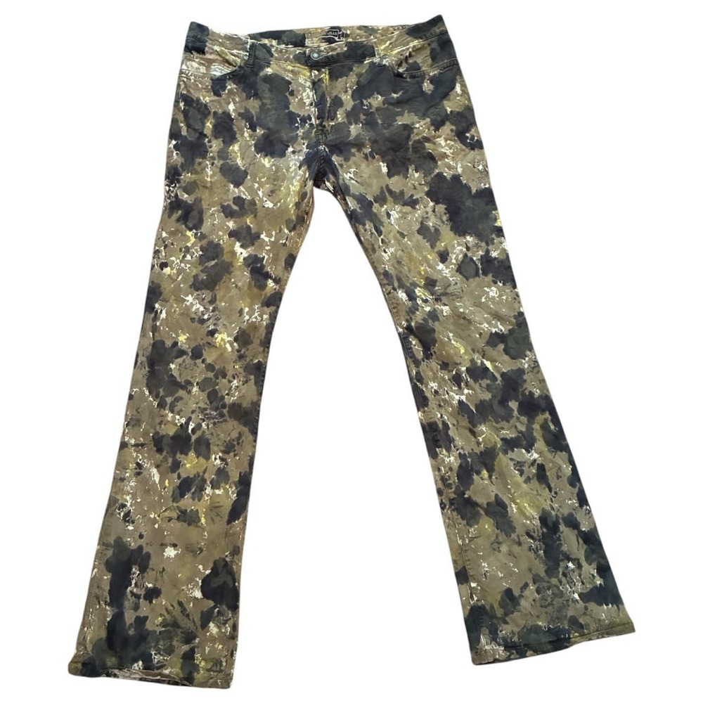 Robins Jean Mens 40 Camo Tie Dye Studded Wing Pocket Straight Leg Pants USA